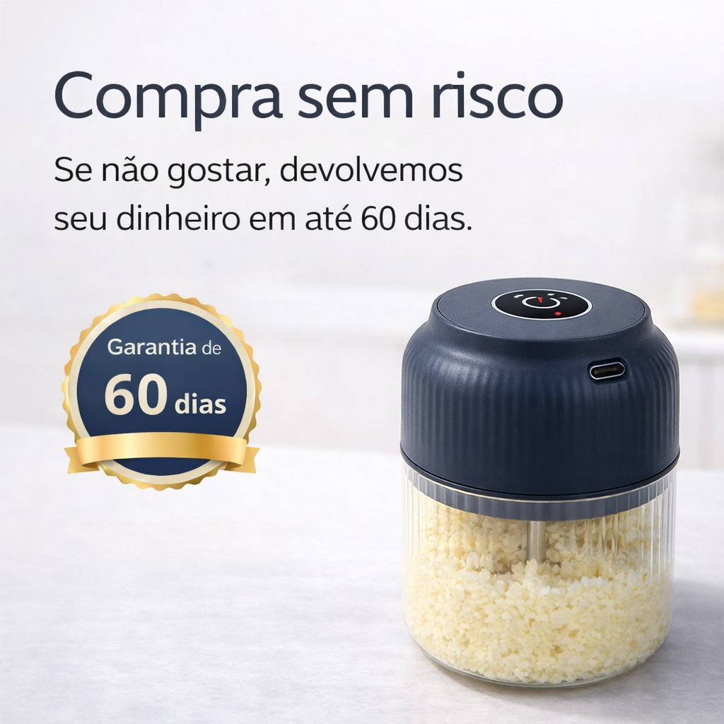 QuickChop™ Picadora Eléctrica Compacta [Ajo y Alimentos Listos con 1 Toque]