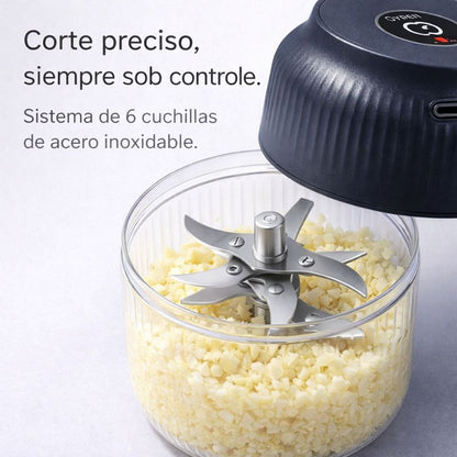 QuickChop™ Picadora Eléctrica Compacta [Ajo y Alimentos Listos con 1 Toque]